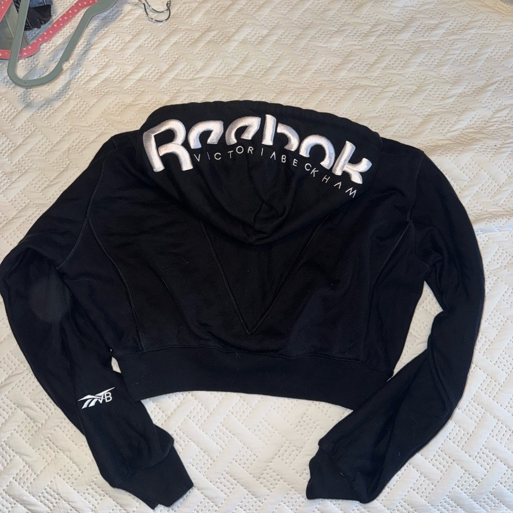 Reebok x Victoria Beckham Black Cropped Hoodie